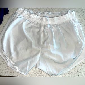 Women’s Nike White Dri-Fit Tempo Brief-Lined Running Shorts